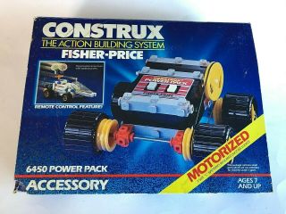 Vintage Fisher Price Construx 6450 Power Pack Motorized Accessory Kit -