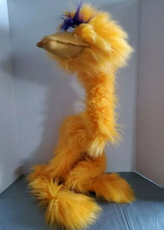 Yellow Doozy Bird Marionette Fluffy Bird Walking String Puppet Hosung 1994
