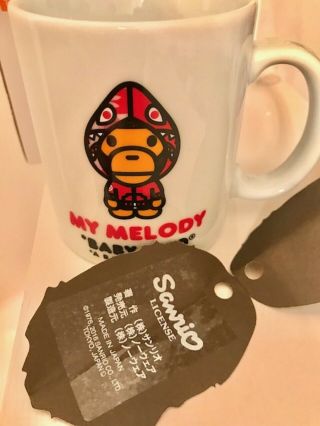 A Bathing Ape Baby Milo Bape Shark X Sanrio My Melody Mug Made In Japan Kaws Usa