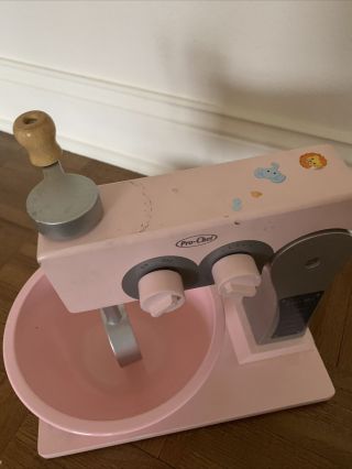 POTTERY BARN KIDS Retro Kitchen Pink Wooden Mixer 2