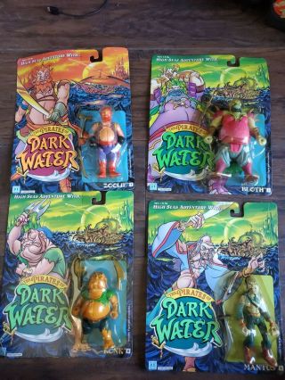 Pirates Of Dark Water Hasbro 1990 Action Figures Set Of 4 Bloth Zoolie Mantus