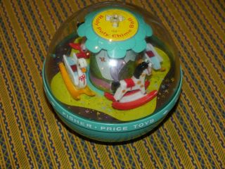 Vintage 1966 Roly Poly Chime Ball 165 Fisher Price