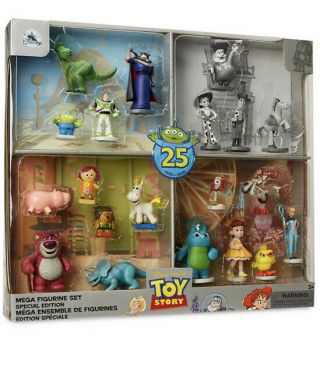 Disney Toy Story 25th Anniversary Mega Figurine Play Set - Rare Special Edition