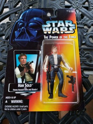 Star Wars Potf 2 Han Solo 1995 Mosc Red Card Power Of The Force Action Figure