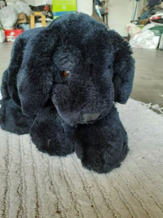Folkmanis Black Labrador Puppy Dog Full Body Puppet 20 " Soft Plush Stuffed