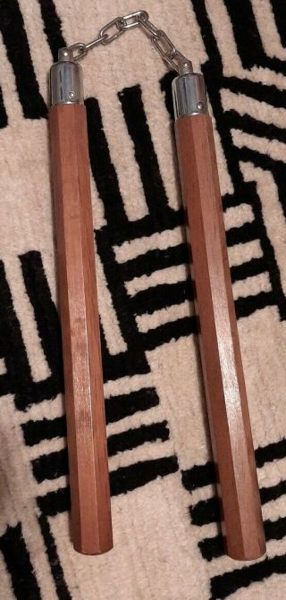 Real Wooden Nunchaku,  Nunchuck,  34 Inches,  Bruce Lee Fans Lookout