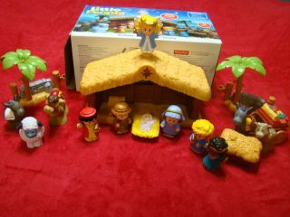 Complete Fisher Price Little People Deluxe Christmas Story Nativity Set