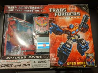Transformers Universe: 25th Anniversary Optimus Prime Dvd Comic G1 Series