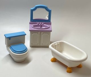 Little Tikes Doll House Bathroom Sink,  Toilet And Bathtub