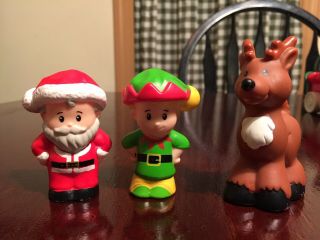 Fisher Price Little People Christmas Train Musical,  Santa Reindeer Elf 2