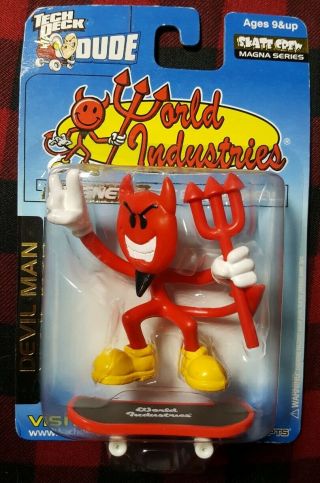 Rare Tech Deck Dude - World Industries " Devil Man " Collectible Toy