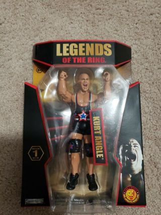 Kurt Angle - Tna Impact Figure - Jakks Legends Of The Ring Vintage Wwf