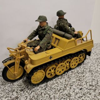 Ultimate Soldier Gi Joe 1:6 German Kettenkrad Motorcycle Tractor Tank 2 Figures