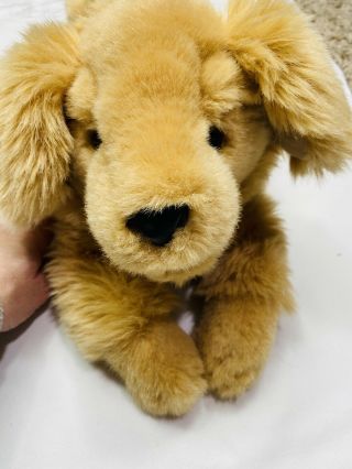 Dog Hand Puppet Folkmanis Golden Retriever Puppy Stuffed Animal Plush 2