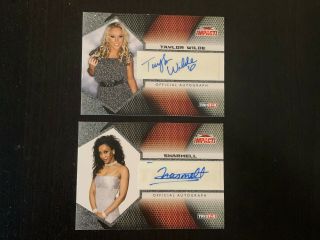 All 2 Sharmell,  Taylor Wilde 2009 Tristar Tna Impact Autograph Wrestling Cards