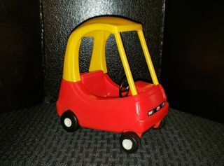 Vintage Little Tikes Cozy Coupe Miniature Car Red/yellow/black & Complete