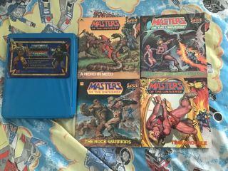 Motu Blue Masters Of The Universe 5th Anniversary Collectors Case 1986 W/books
