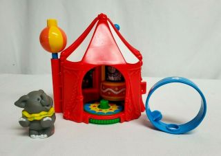 Fisher Price Little People BIG TOP CIRCUS Red Tent Carnival GAME and 8 Figures 2