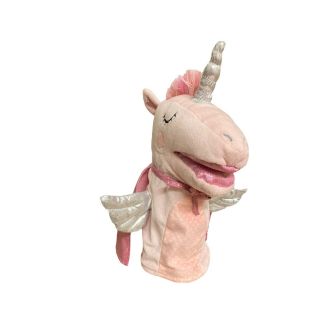 Target Pink Unicorn Hand Puppet Plush Stuffed Animal Toy Pretend Play Open Mouth