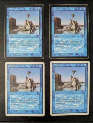 1993 Wotc Magic The Gathering Mtg Beta & Unlimited Twiddle Common Mp - - 4 Cards