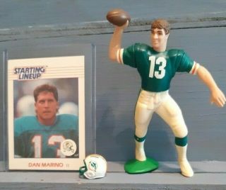 Dan Marino Starting Lineup Open Miami Dolphins 1988 & Card 1st Issue
