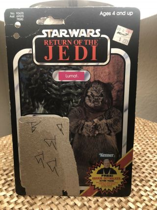 Vintage Star Wars Lumat Ewok Cardback For Return Of The Jedi Action Figure