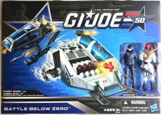 Battle Below Zero — Gi Joe 50th Ann — Ghost Hawk Cobra Wolf Snake Eyes Ice Viper