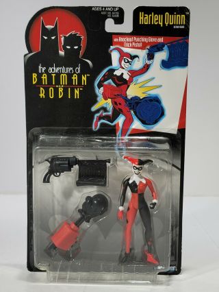 Harley Quinn 4 Action Figure 1997 Kenner Moc Dc Batman Animated Series Bent Card