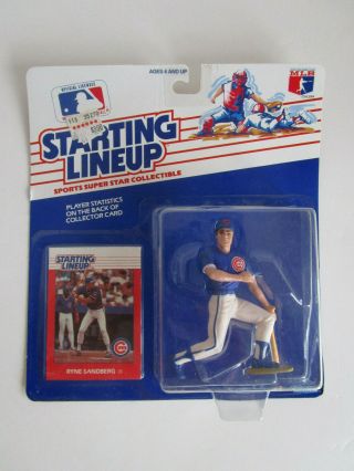Ryne Sandberg 1988 Baseball Starting Lineup Mlb Chicago Cubs Jersey Rookie Card
