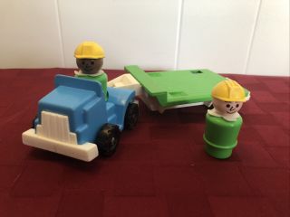 Set Of 4 Vintage Fisher Price Little People Construction Workers