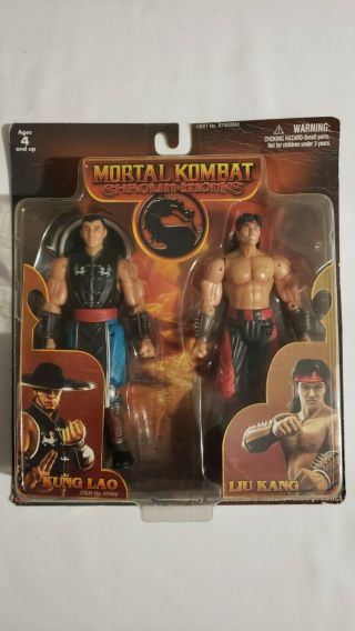 Mortal Kombat Shaolin Monks Kung Lao & Liu Kang Figures Midway Jazwares.  Inc