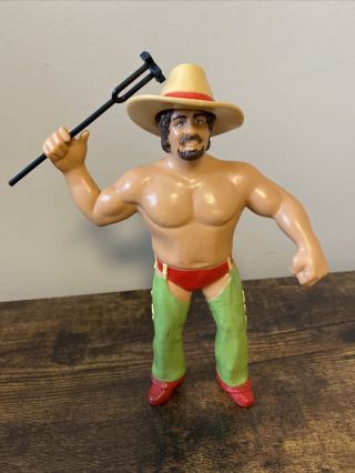 Wwf Ljn Terry Funk With Hat Branding Iron Wrestling Action 1986