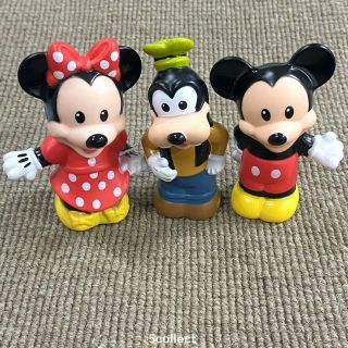3x Fisher Price Little People Disney House Minnie Mickey Mouse Goofy Figures Toy