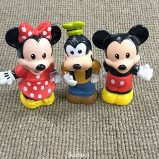 3x Fisher Price Little People Disney House Minnie Mickey Mouse Goofy Figures Toy 2