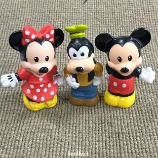 3x Fisher Price Little People Disney House Minnie Mickey Mouse Goofy Figures Toy 3