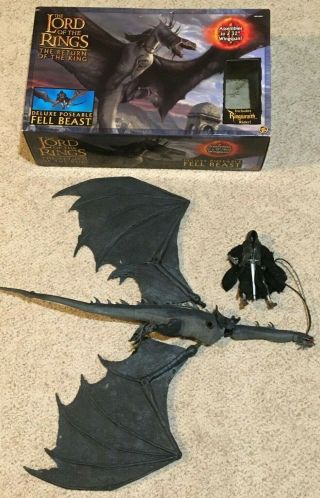 Fell Beast - Toybiz Lord Of The Rings Ringwraith Nazgul Deluxe Figure Set & Box