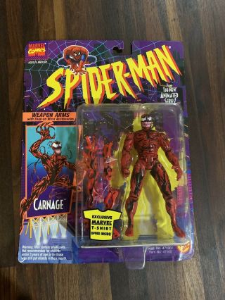 Spider - Man The Animated Series: Carnage With Weapon Arms By Toy Biz 1994