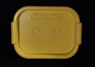 Vintage Fisher Price Fun With Food Yellow Plastic Lunch Tray
