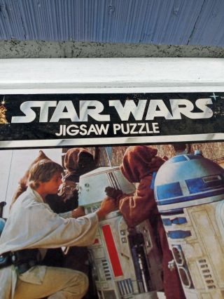 Rare Vintage Star Wars - 140 Piece Puzzle 1977 Luke Skywalker Meets R2 - D2.