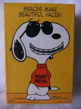Peanuts Snoopy 1971 Jigsaw Puzzle Heavy Metal Braces Springbok Pzl 4731 Schulz