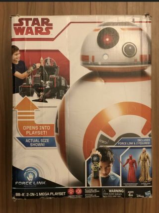Star Wars Force Link Bb - 8 2 - In - 1 Mega Playset Bb8 Giant Play Set Box