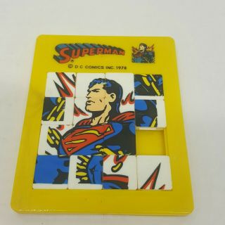 Vintage 1978 Dc Comics Superman Sliding Puzzle