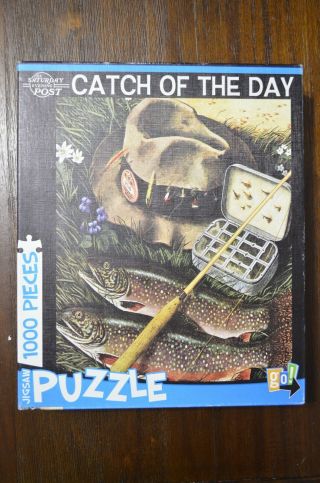 Go Games 1000 Pc Puzzle/the Saturday Evening Post/ " Catch Of The Day "
