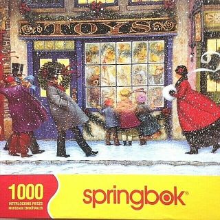 " The Toy Shoppe " 1000 Pc Puzzle 24 X 30 " Children Gazing At The Window Of Shop