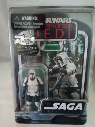 Hasbro Star Wars Saga Legends Biker Scout Action Figure with a Sand People 2