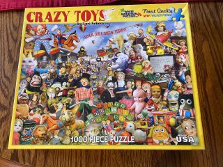 White Mountain Crazy Toys Rare Jigsaw Puzzle 1000 Piece Item 6825 Discontinued