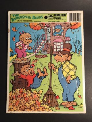 Vintage The Berenstain Bears Golden Frame Tray Puzzle 1982