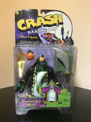 Vintage 1998 Resaurus Crash Bandicoot Action Figure Komodo Moe - Rare