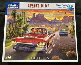 White Mountain - Sweet Ride - 1000 Piece Puzzle - Route 66 Thunderbird