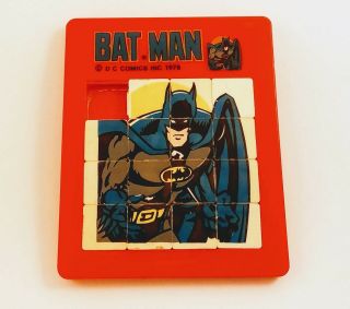 Vintage 1978 Bat Man Slide Puzzle D C Comics 4620